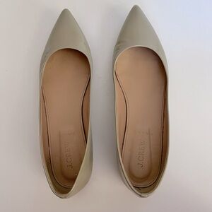 J. Crew Viv Patent Leather Ballet Flats in “Pale Graphite”, Size 9.